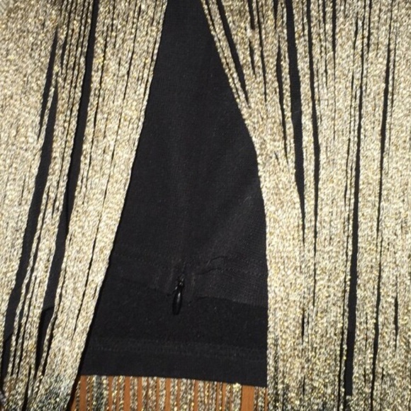 Parisian collection black crop top w/ gold strings - Picture 3 of 3